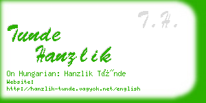 tunde hanzlik business card